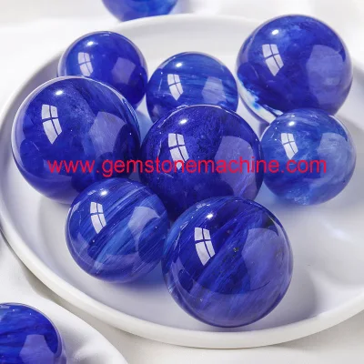 Синтетический высококачественный красивый синий кварцевый шар, хрустальный шар для украшения